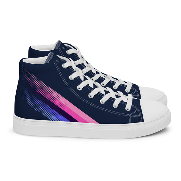 Omnisexual Pride Colors Original Navy High Top Shoes - Women Sizes