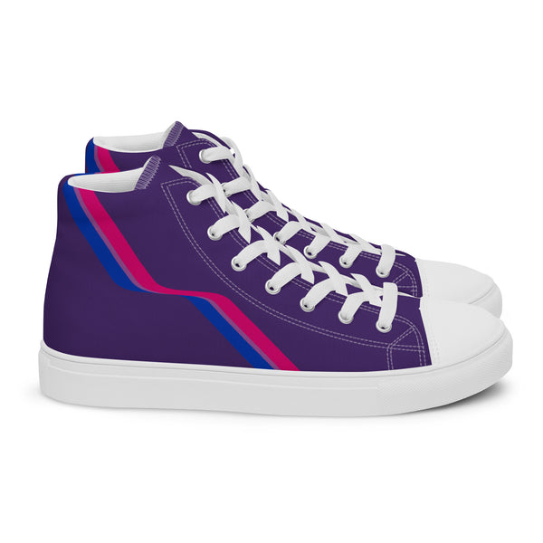 Original Bisexual Pride Colors Purple High Top Shoes - Women Sizes