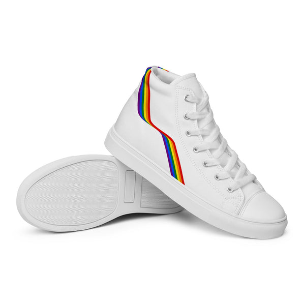 Original Gay Pride Colors White High Top Shoes