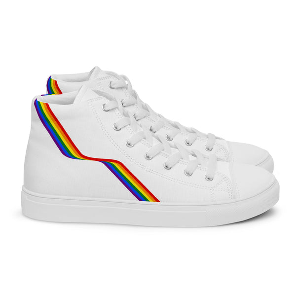 Original Gay Pride Colors White High Top Shoes