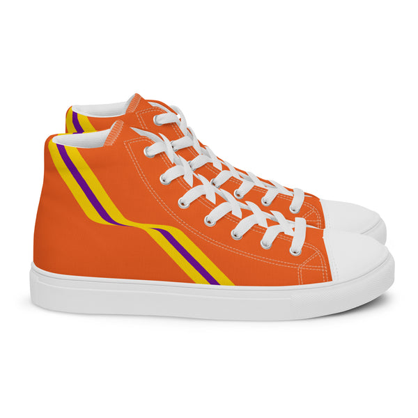 Original Intersex Pride Colors Orange High Top Shoes - Women Sizes