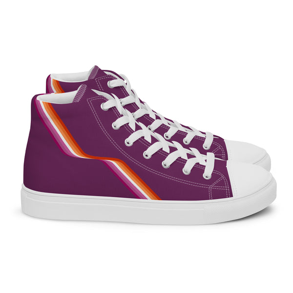 Original Lesbian Pride Colors Purple High Top Shoes - Women Sizes