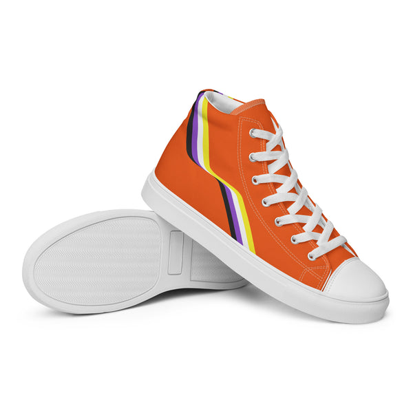 Original Non-Binary Pride Colors Orange High Top Shoes - Women Sizes