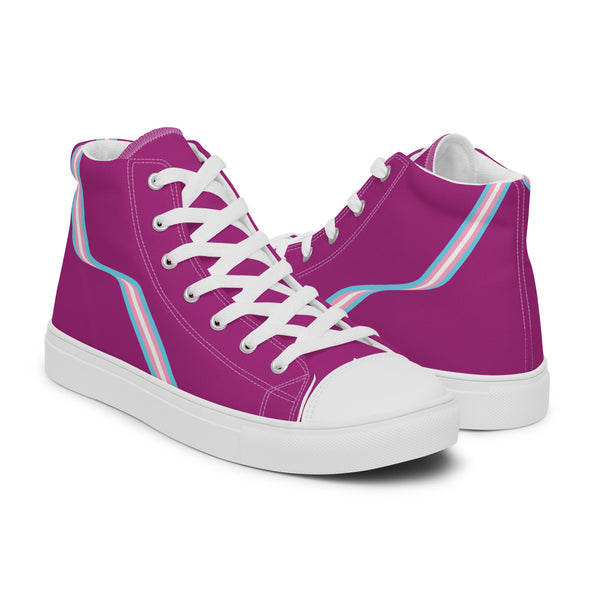 Original Transgender Pride Colors Violet High Top Shoes - Women Sizes