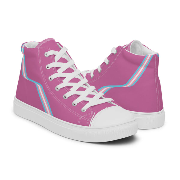 Original Transgender Pride Colors Pink High Top Shoes - Women Sizes