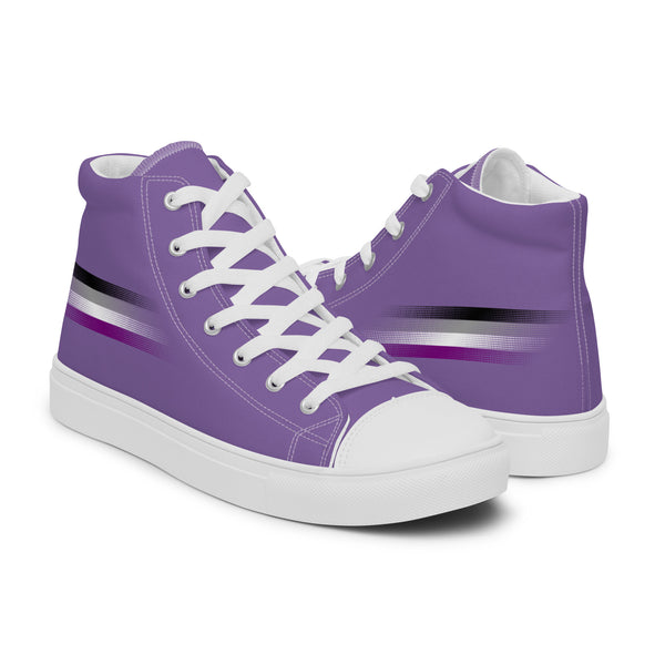 Casual Asexual Pride Colors Purple High Top Shoes - Women Sizes
