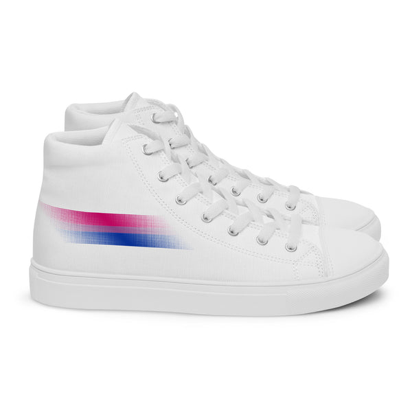 Casual Bisexual Pride Colors White High Top Shoes - Women Sizes