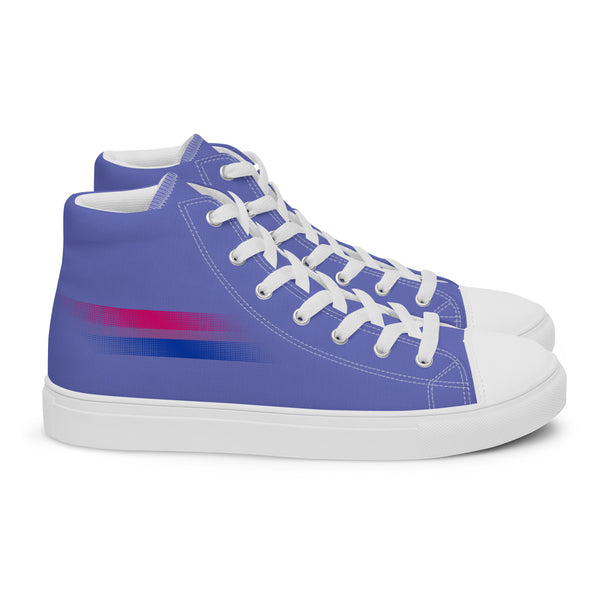 Casual Bisexual Pride Colors Blue High Top Shoes - Women Sizes