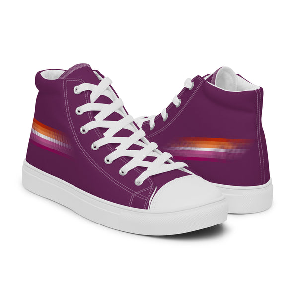 Casual Lesbian Pride Colors Purple High Top Shoes - Women Sizes