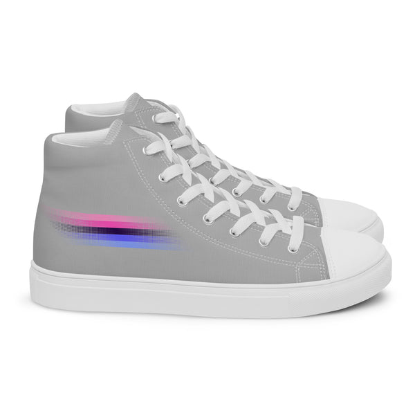 Casual Omnisexual Pride Colors Gray High Top Shoes - Women Sizes