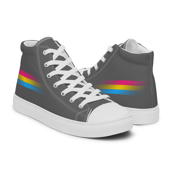 Casual Pansexual Pride Colors Gray High Top Shoes - Women Sizes