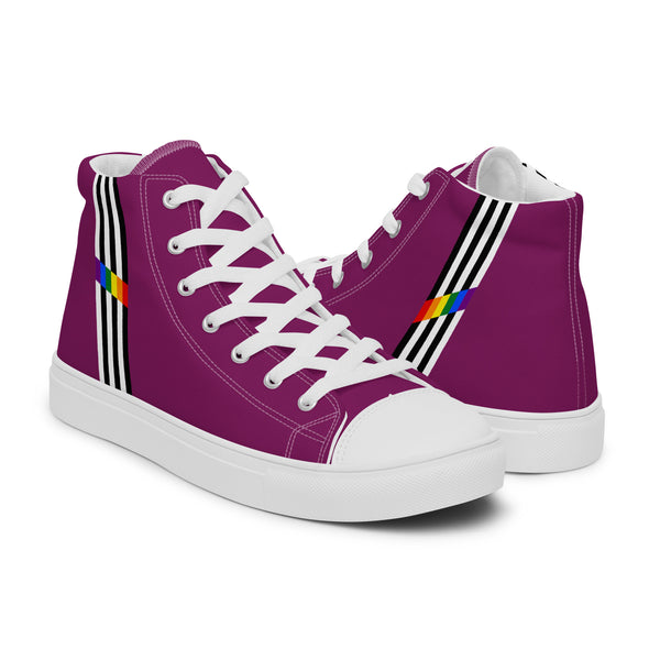 Classic Ally Pride Colors Purple High Top Shoes - Women Sizes