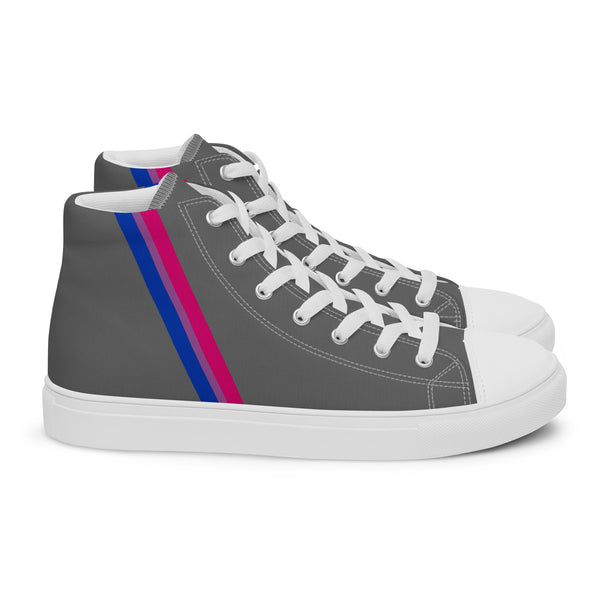 Classic Bisexual Pride Colors Gray High Top Shoes - Women Sizes