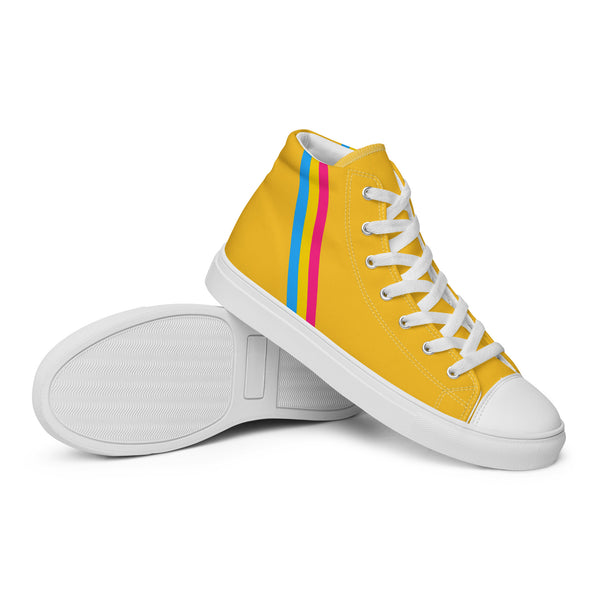 Classic Pansexual Pride Colors Yellow High Top Shoes - Women Sizes
