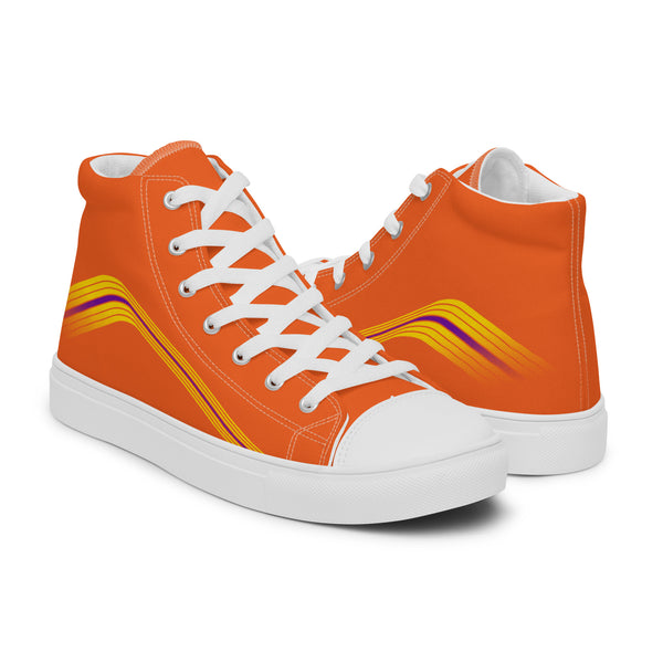 Trendy Intersex Pride Colors Orange High Top Shoes - Women Sizes