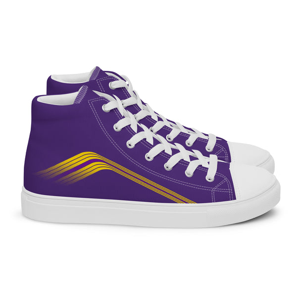 Trendy Intersex Pride Colors Purple High Top Shoes - Women Sizes