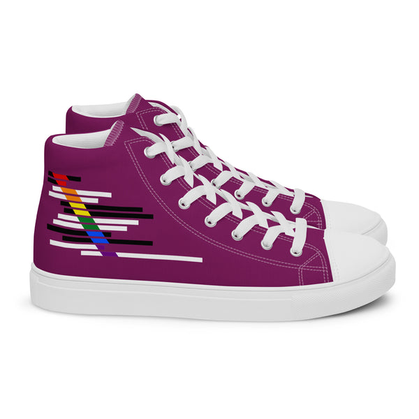 Modern Ally Pride Colors Purple High Top Shoes - Women Sizes