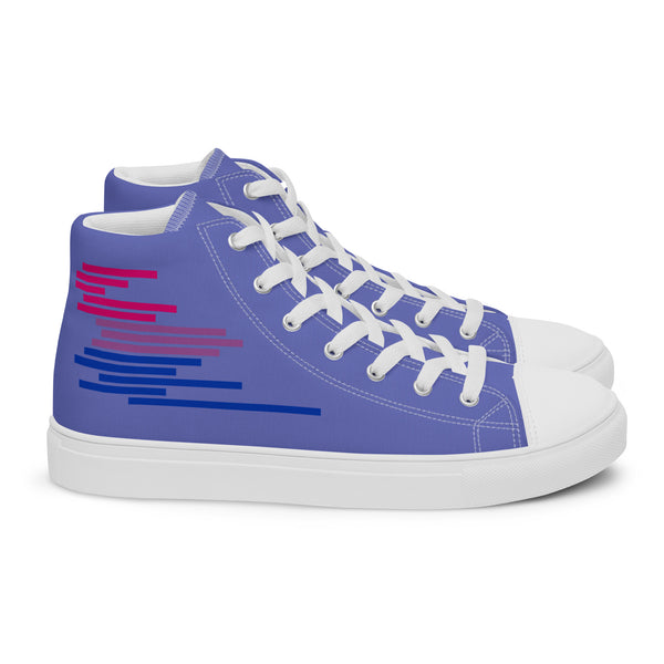 Modern Bisexual Pride Colors Blue High Top Shoes - Women Sizes