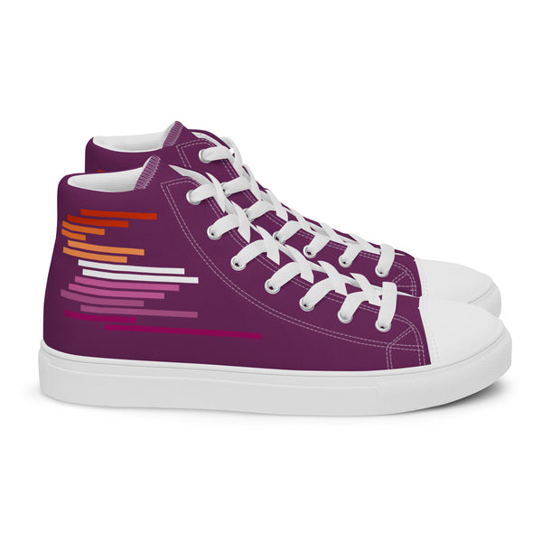 Modern Lesbian Pride Colors Purple High Top Shoes - Women Sizes