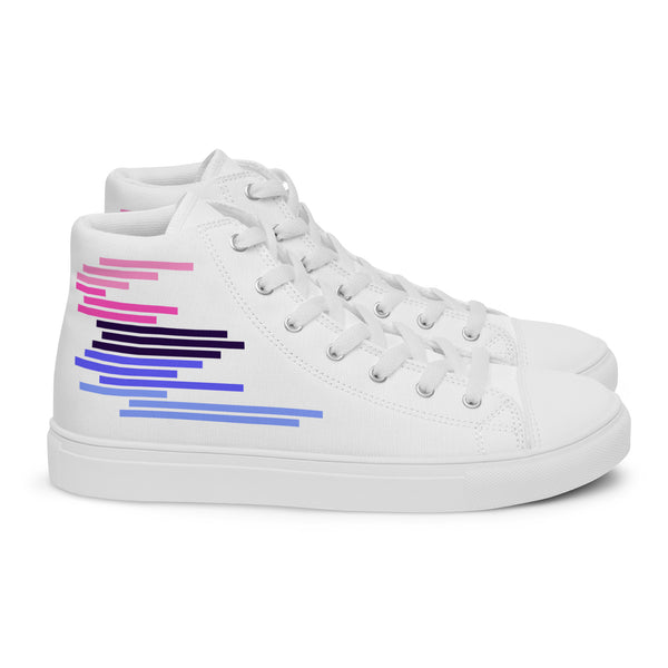 Modern Omnisexual Pride Colors White High Top Shoes - Women Sizes