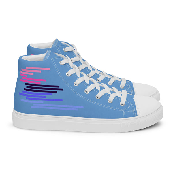 Modern Omnisexual Pride Colors Blue High Top Shoes - Women Sizes