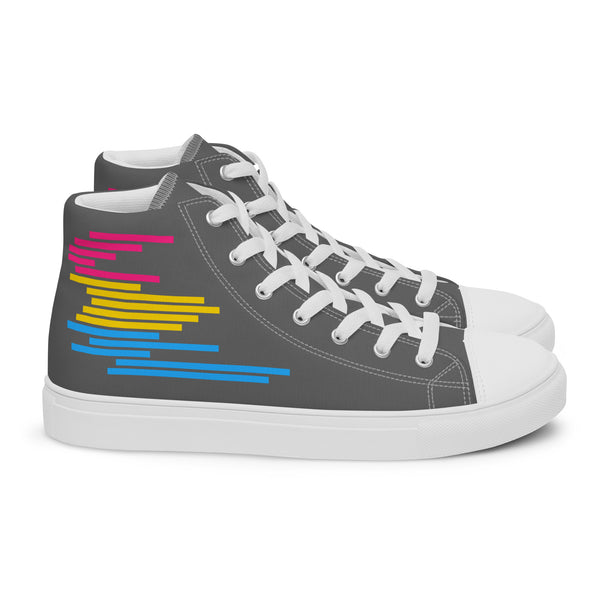 Modern Pansexual Pride Colors Gray High Top Shoes - Women Sizes
