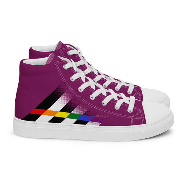 Ally Pride Colors Modern Purple High Top Shoes - Women Sizes