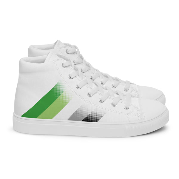 Aromantic Pride Colors Modern White High Top Shoes - Women Sizes