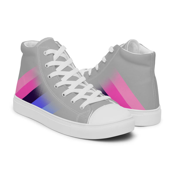 Omnisexual Pride Colors Modern Gray High Top Shoes - Women Sizes