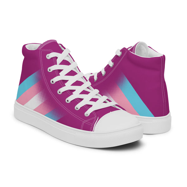 Transgender Pride Colors Modern Violet High Top Shoes - Women Sizes