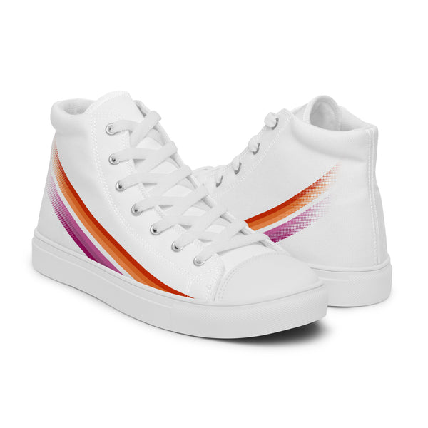 Lesbian Pride Modern High Top White Shoes