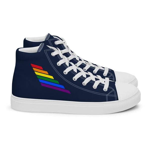 Gay Pride Modern Navy High Top Shoes