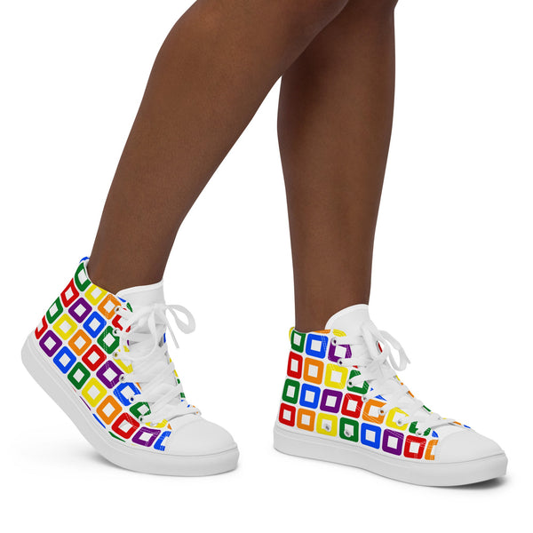 Rainbow Pride High Top Shoes