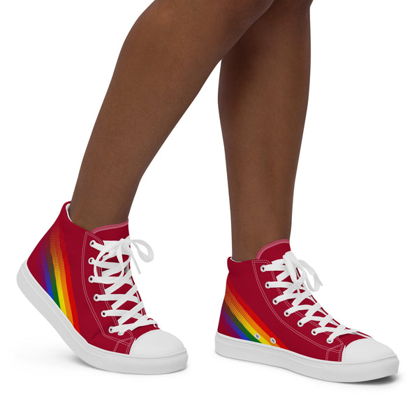 Gay Pride Colors Original Red High Top Shoes