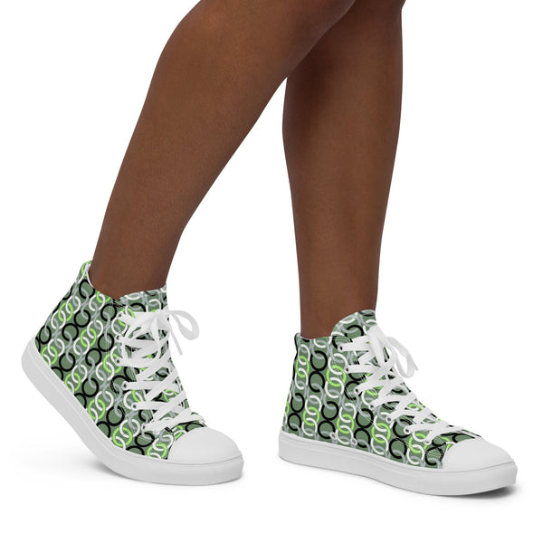 Agender Pride Classic Green High Top Shoes