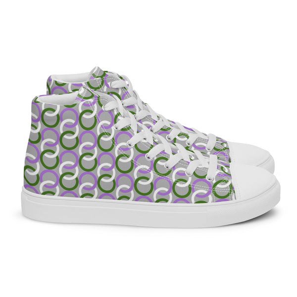 Genderqueer Pride Classic Gray High Top Shoes