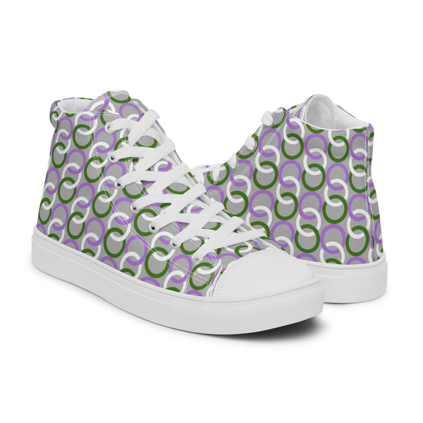 Genderqueer Pride Classic Gray High Top Shoes