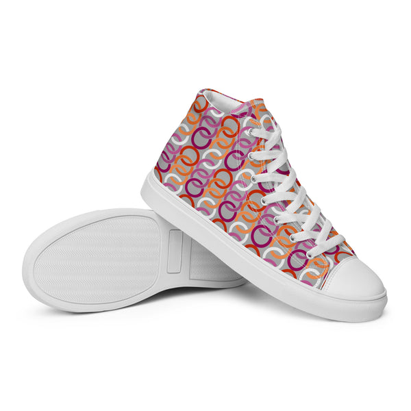 Lesbian Pride Classic Gray High Top Shoes