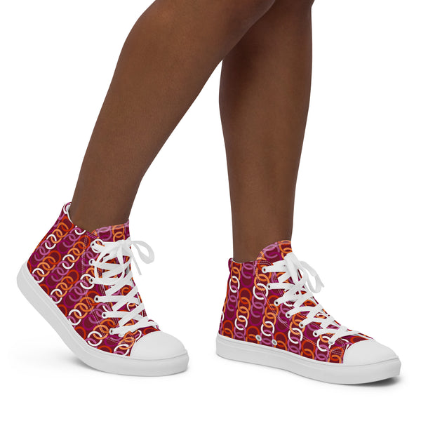 Lesbian Pride Classic Burgundy High Top Shoes