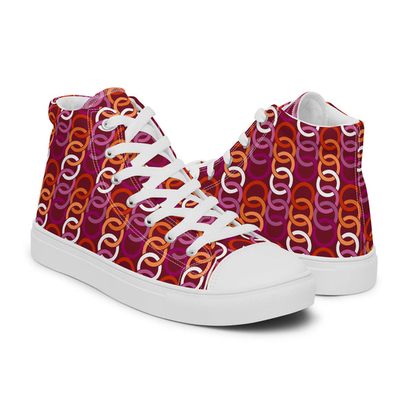 Lesbian Pride Classic Burgundy High Top Shoes