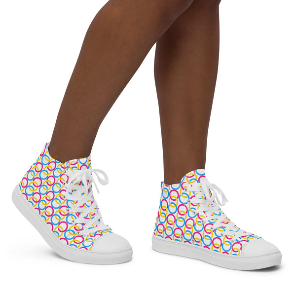 Pansexual Pride Classic White High Top Shoes