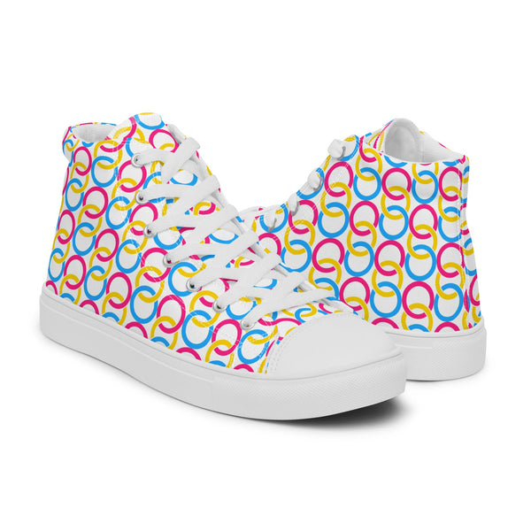 Pansexual Pride Classic White High Top Shoes