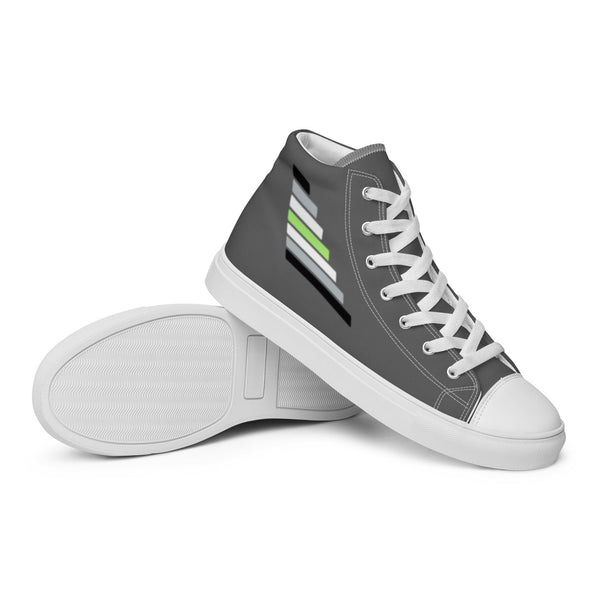 Agender Pride Modern Gray High Top Shoes