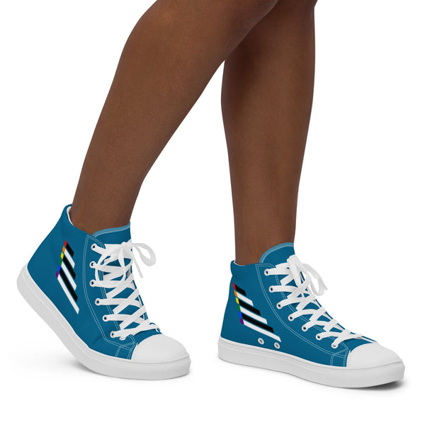 Ally Pride Modern Blue High Top Shoes