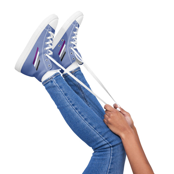 Asexual Pride Modern Blue High Top Shoes