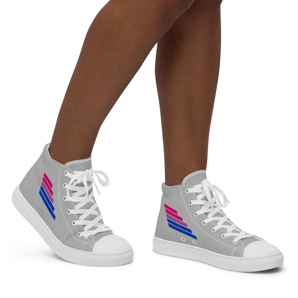 Bisexual Pride Modern Gray High Top Shoes