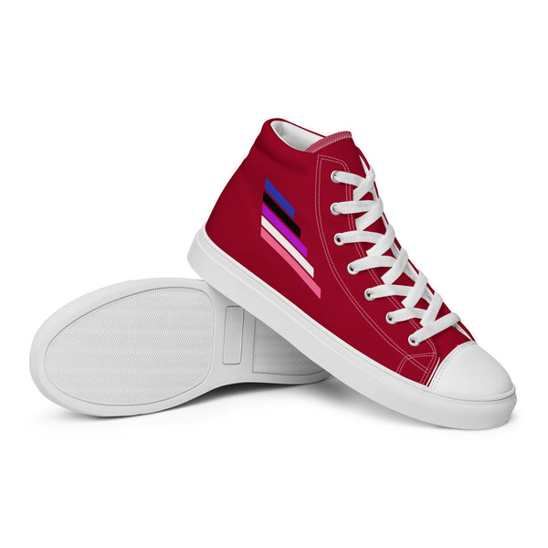 Genderfluid Pride Modern Red High Top Shoes