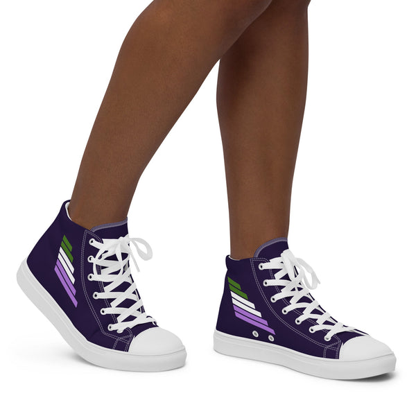 Genderqueer Pride Modern Navy High Top Shoes