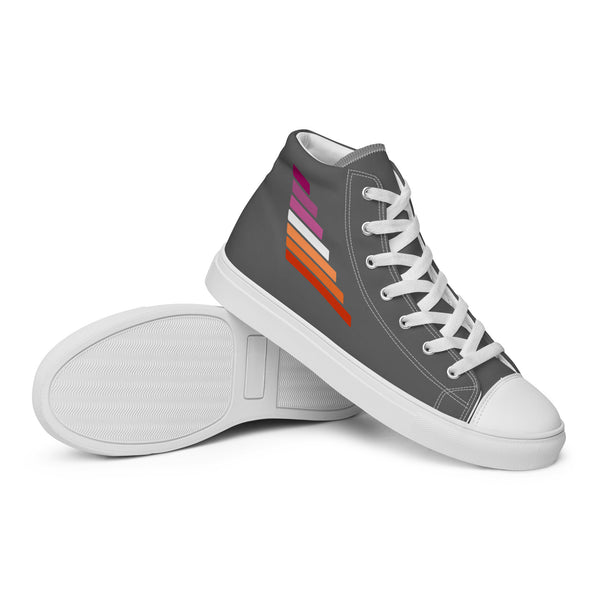 Lesbian Pride Modern Gray High Top Shoes