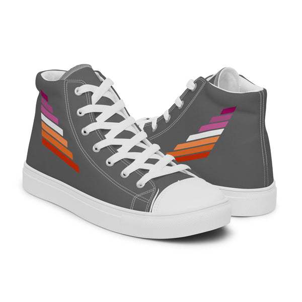 Lesbian Pride Modern Gray High Top Shoes